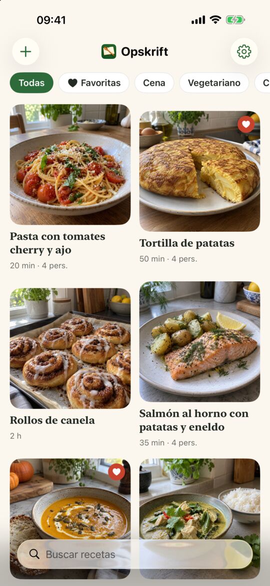 Todas tus recetas juntas